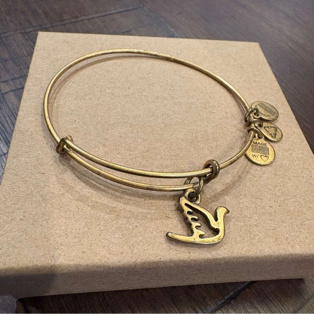 Alex and Ani Sacred Dove EWB Russian Gold Bracelet